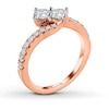 Thumbnail Image 1 of Ever Us Two-Stone Ring 1 ct tw Diamonds 14K Rose Gold