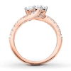 Thumbnail Image 2 of Ever Us Two-Stone Ring 1 ct tw Diamonds 14K Rose Gold