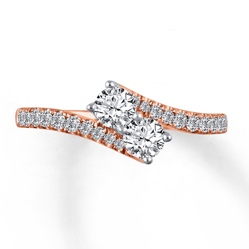 Ever Us Two-Stone Ring 3/4 ct tw Diamonds 14K Rose Gold