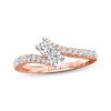 Thumbnail Image 1 of Ever Us Two-Stone Ring 1/2 ct tw Diamonds 14K Rose Gold