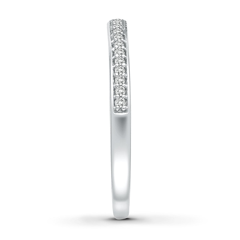 Main Image 2 of Adore Diamond Anniversary Band 1/10 ct tw Round-cut 10K White Gold