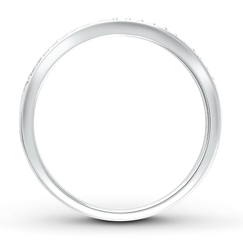Main Image 3 of Adore Diamond Anniversary Band 1/10 ct tw Round-cut 10K White Gold