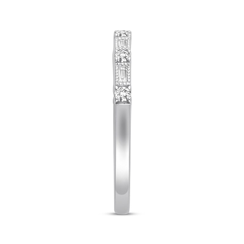 Diamond Anniversary Band 1/5 cttw Round/Baguette 14K White Gold
