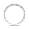 Thumbnail Image 2 of Diamond Anniversary Band 1/5 cttw Round/Baguette 14K White Gold