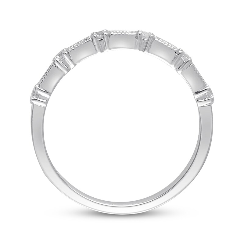 Diamond Anniversary Band 1/5 cttw Round/Baguette 14K White Gold
