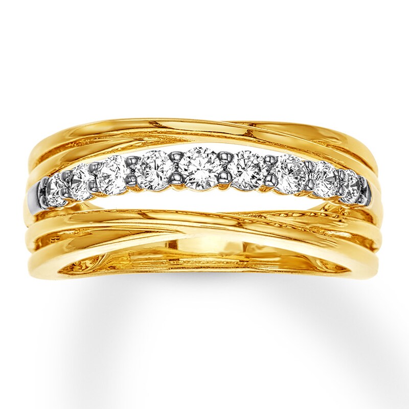 Diamond Anniversary Band 1/2 ct tw Round-cut 10K Yellow Gold