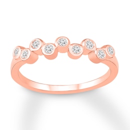 Adore Diamond Anniversary Band 1/10 ct tw Bezel-set 10K Rose Gold
