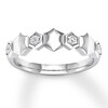 Thumbnail Image 0 of Geometric Diamond Anniversary Band 1/10 ct tw 10K White Gold