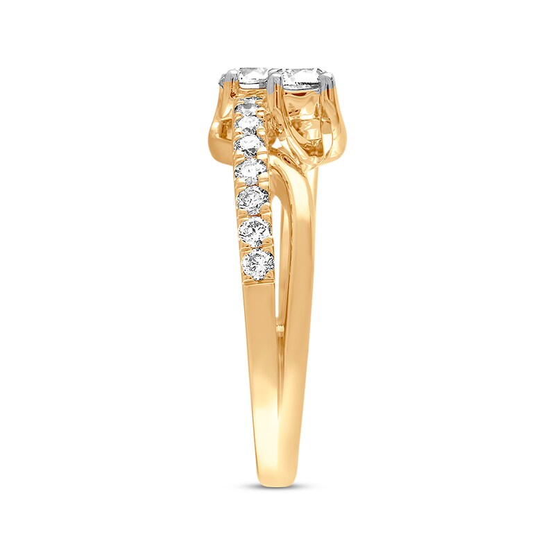 Main Image 2 of Ever Us Two-Stone Diamond Ring 1 ct tw Round 14K Yellow Gold