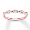 Thumbnail Image 1 of Adore Diamond Anniversary Band 1/8 ct tw Round-cut 10K Rose Gold