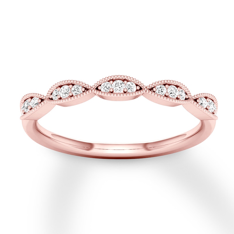 Main Image 1 of Adore Diamond Anniversary Band 1/8 ct tw Round-cut 10K Rose Gold