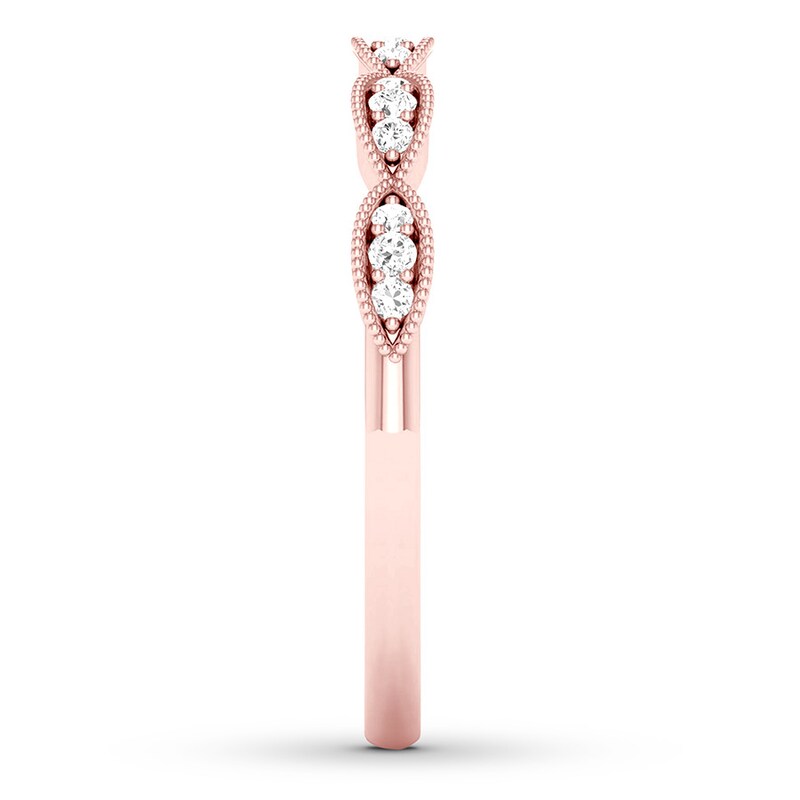 Main Image 2 of Adore Diamond Anniversary Band 1/8 ct tw Round-cut 10K Rose Gold