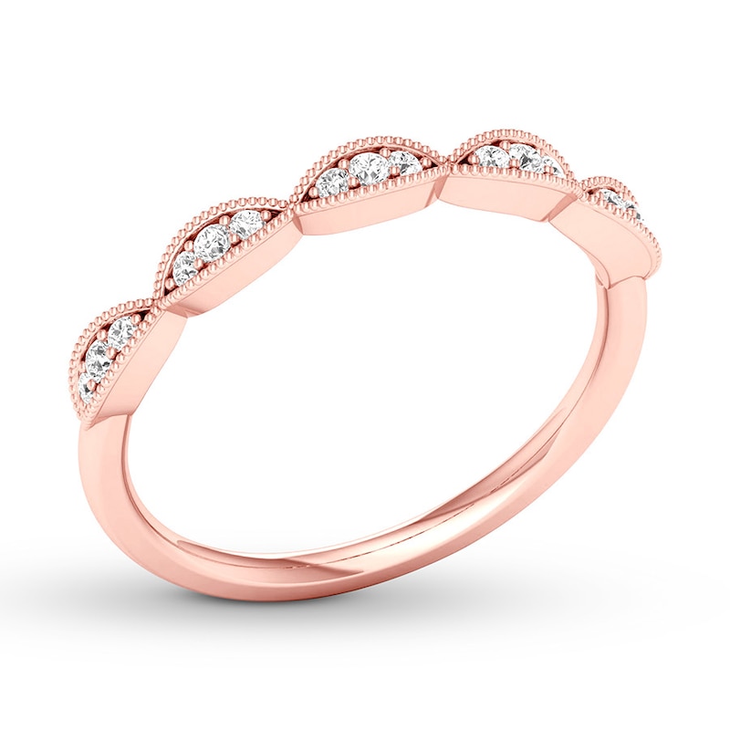 Main Image 3 of Adore Diamond Anniversary Band 1/8 ct tw Round-cut 10K Rose Gold