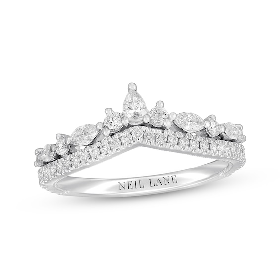 Neil Lane Marquise, Pear & Round-Cut Diamond Anniversary Ring 1/2 ct tw 14K White Gold