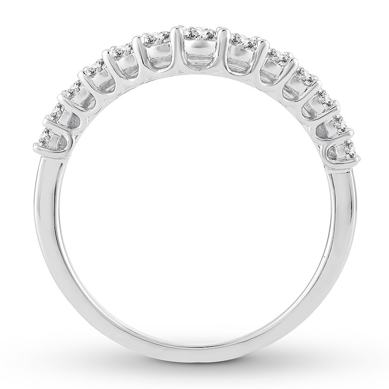 Main Image 2 of Diamond Anniversary Band 1/2 ct tw Round-cut 14K White Gold