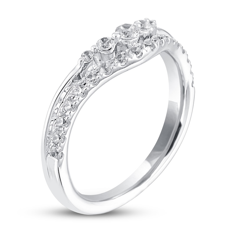 THE LEO Diamond Enhancer Ring 3/8 ct tw Round-cut 14K White Gold