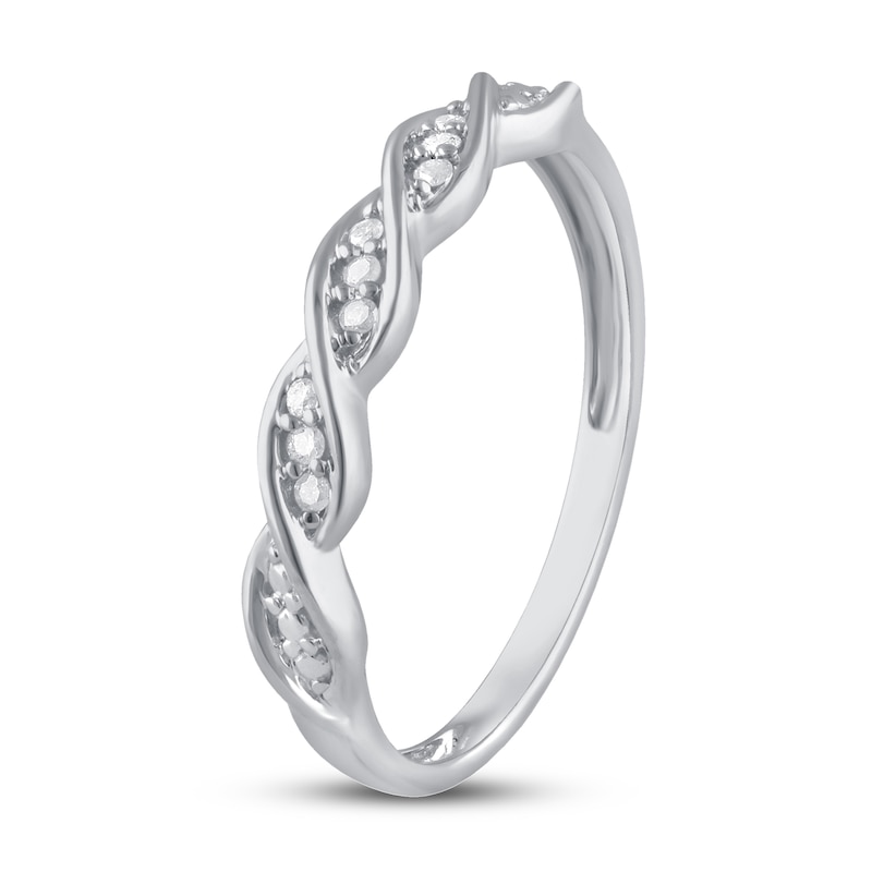 Diamond Anniversary Ring 1/10 ct tw 10K White Gold
