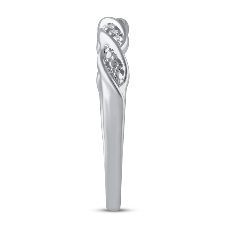 Diamond Anniversary Ring 1/10 ct tw 10K White Gold