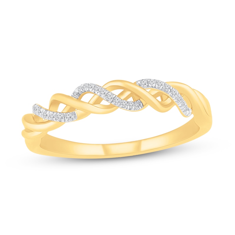 Main Image 1 of Diamond Anniversary Ring 1/10 ct tw 10K Yellow Gold