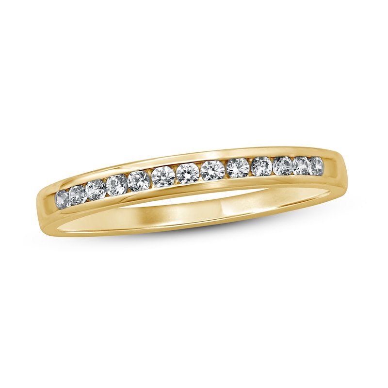 Main Image 1 of Diamond Anniversary Ring 1/6 ct tw Round-cut 10K Yellow Gold