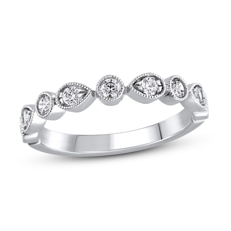 Diamond Anniversary Ring 3/8 ct tw Round-Cut 14K White Gold