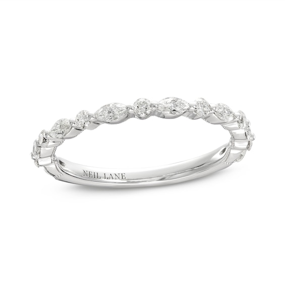 Neil Lane Premiere Marquise & Round-Cut Diamond Anniversary Ring 1/2 ct tw 14K White Gold