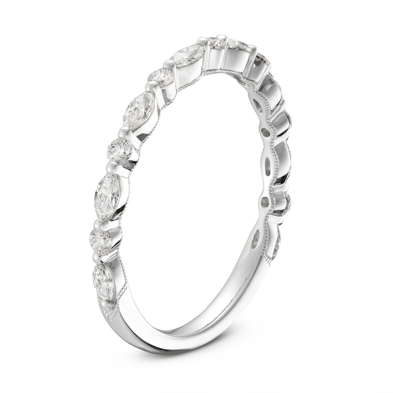 Main Image 2 of Neil Lane Premiere Marquise & Round-Cut Diamond Anniversary Ring 1/2 ct tw 14K White Gold