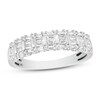 Round & Baguette-cut Diamond Anniversary Band 3/8 ct tw 14K White Gold