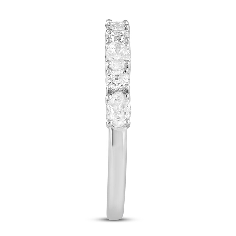 Round & Oval-cut Diamond Anniversary Band 3/4 ct tw 14K White Gold
