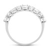 Round & Oval-cut Diamond Anniversary Band 3/4 ct tw 14K White Gold