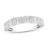 Round & Baguette-cut Diamond Anniversary Band 1/2 ct tw 14K White Gold