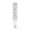 Round & Baguette-cut Diamond Anniversary Band 1/2 ct tw 14K White Gold