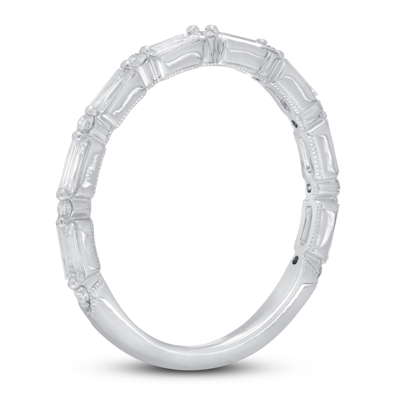 Main Image 2 of Neil Lane Premiere Diamond Anniversary Ring 1/2 ct tw Baguette/Round 14K White Gold