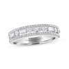 Thumbnail Image 0 of Adrianna Papell Diamond Anniversary Ring 1/2 ct tw Baguette & Round 14K White Gold