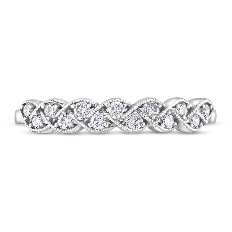 Adrianna Papell Diamond Anniversary Ring 1/4 ct tw Round-cut 14K White Gold