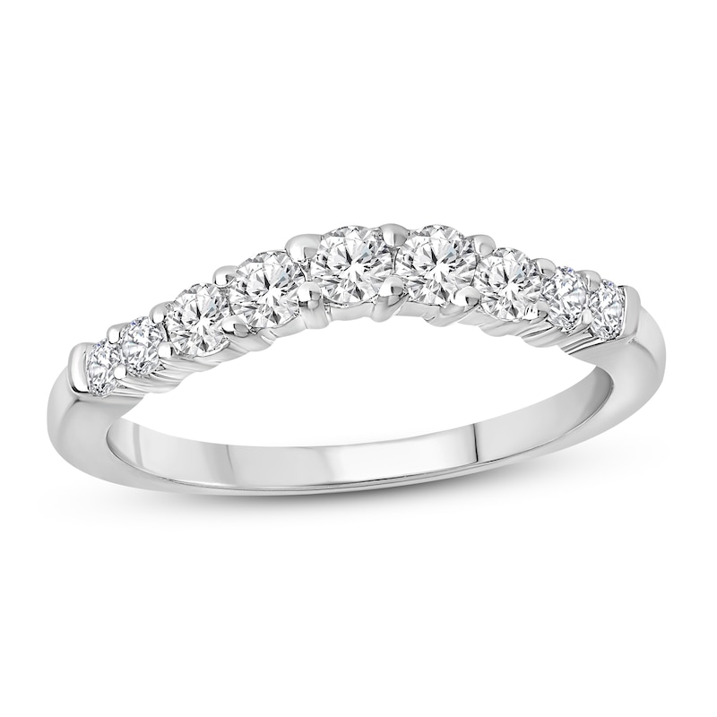 Main Image 1 of Adore Diamond Contour Ring 1/5 ct tw Round-cut 14K White Gold