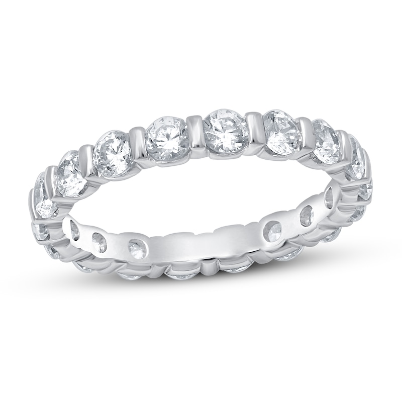 Main Image 1 of Adore Diamond Anniversary Eternity Band 2 ct tw Round-cut 14K White Gold