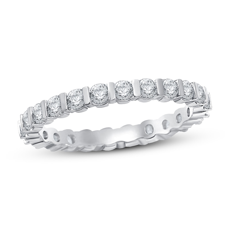 Diamond Anniversary Eternity Band 1 ct tw Round-cut 14K White Gold