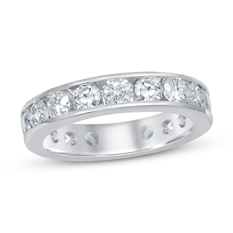 Diamond Anniversary Eternity Band 3 ct tw Round-cut 14K White Gold