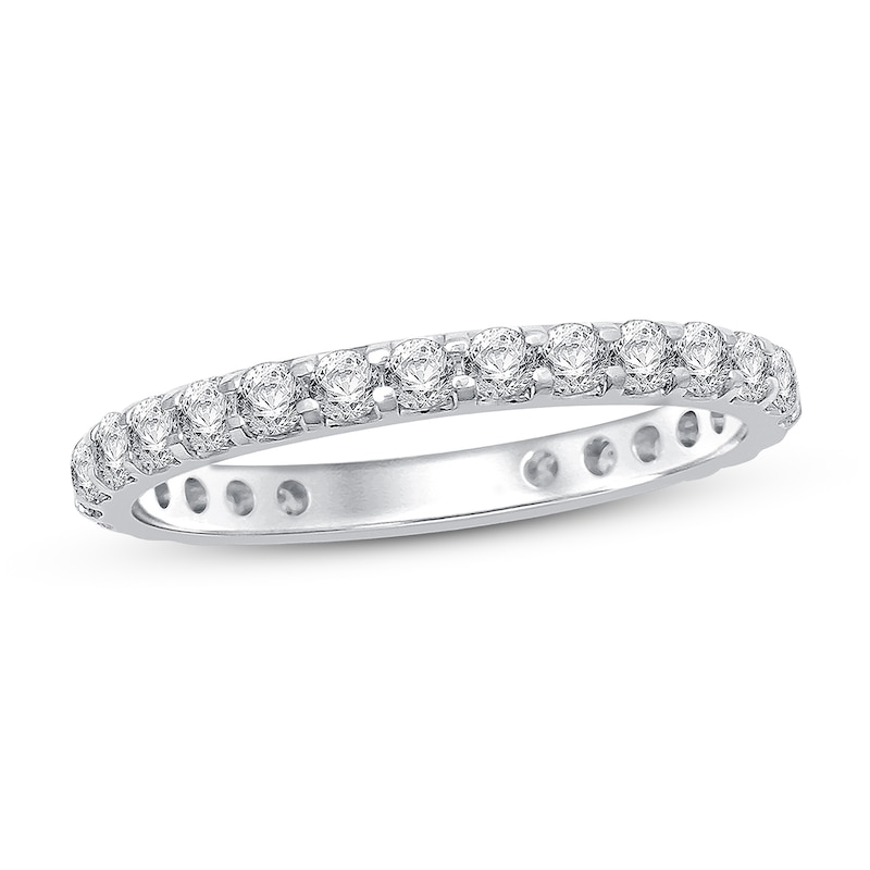 Diamond Anniversary Eternity Band 1 ct tw Round-cut 14K White Gold