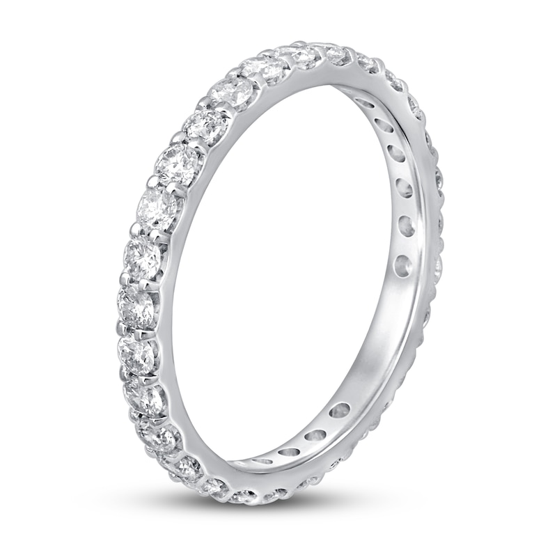 Main Image 2 of Adore Diamond Anniversary Eternity Band 1 ct tw Round-cut 14K White Gold