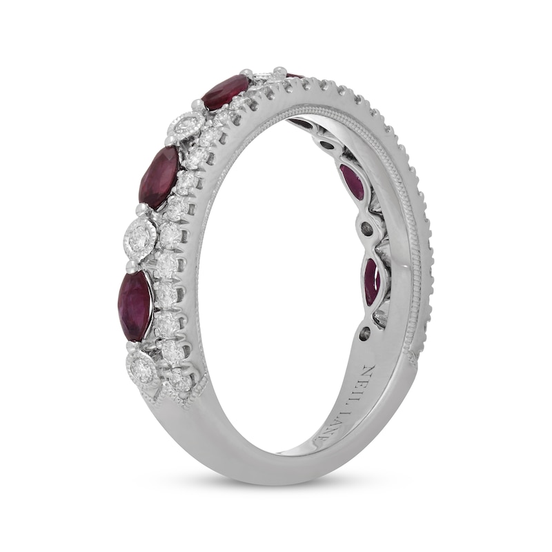 Main Image 3 of Neil Lane Ruby Anniversary Ring 3/8 ct tw Diamonds 14K White Gold