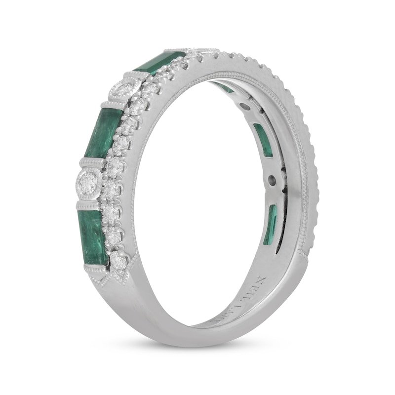 Neil Lane Emerald Anniversary Ring 3/8 ct tw Diamonds 14K White Gold