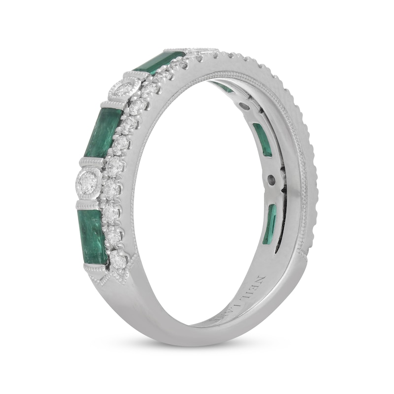 Main Image 3 of Neil Lane Emerald Anniversary Ring 3/8 ct tw Diamonds 14K White Gold