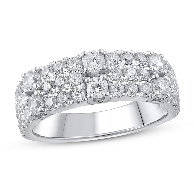 Diamond Anniversary Ring 1-1/2 ct tw Round-Cut 14K White Gold