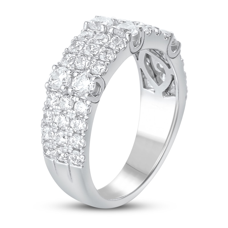 Diamond Anniversary Ring 1-1/2 ct tw Round-Cut 14K White Gold