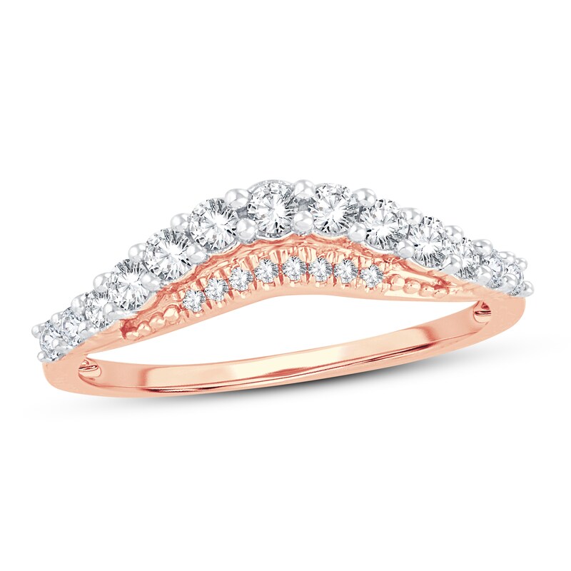 Diamond Contour Ring 3/8 ct tw 14K Rose Gold
