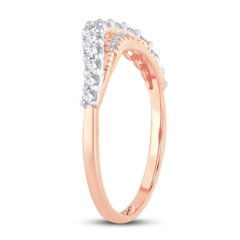 Diamond Contour Ring 3/8 ct tw 14K Rose Gold