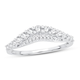 Adore Diamond Contour Ring 3/8 ct tw Round-cut 14K White Gold