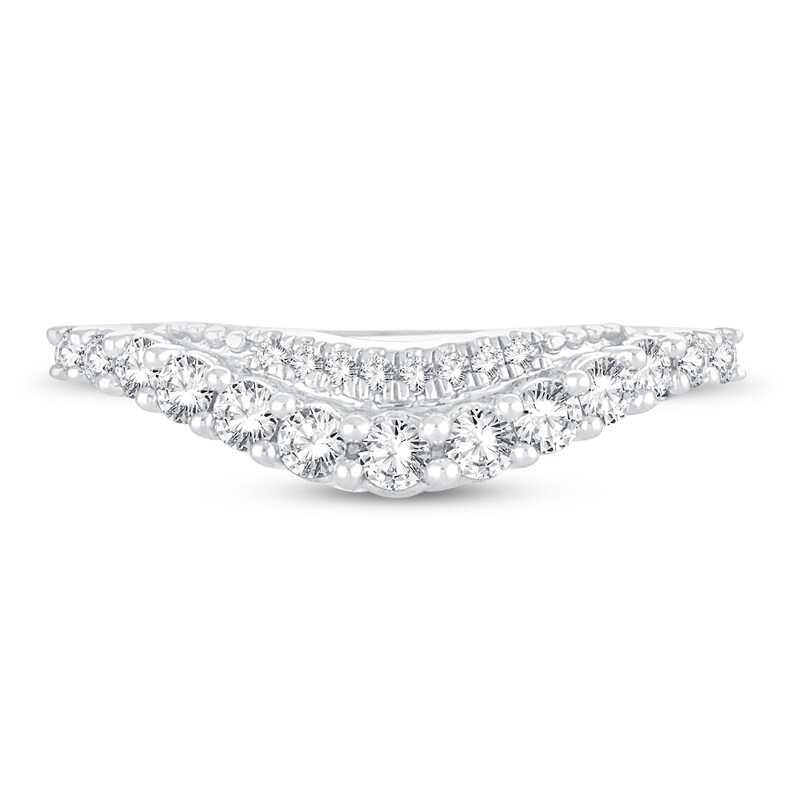 Main Image 3 of Adore Diamond Contour Ring 3/8 ct tw Round-cut 14K White Gold